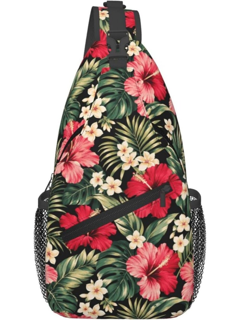 Unisex Flowers Board Skeletons Sling Backpack Chest Hiking Travel Crossbody Bag